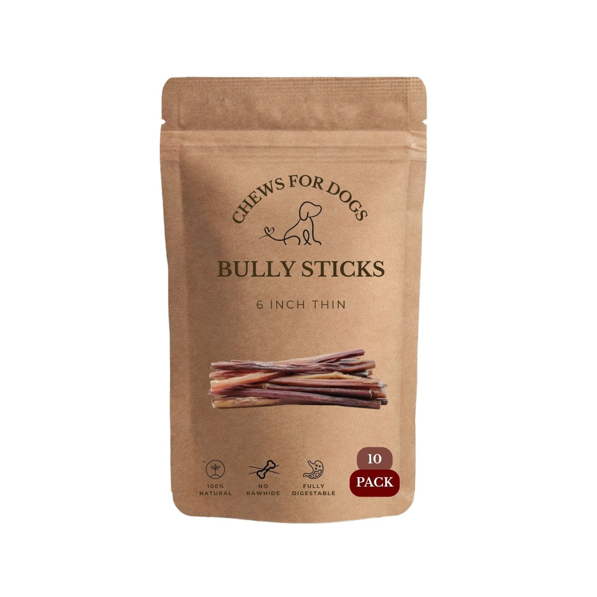 6 Inch Thin Bully Sticks